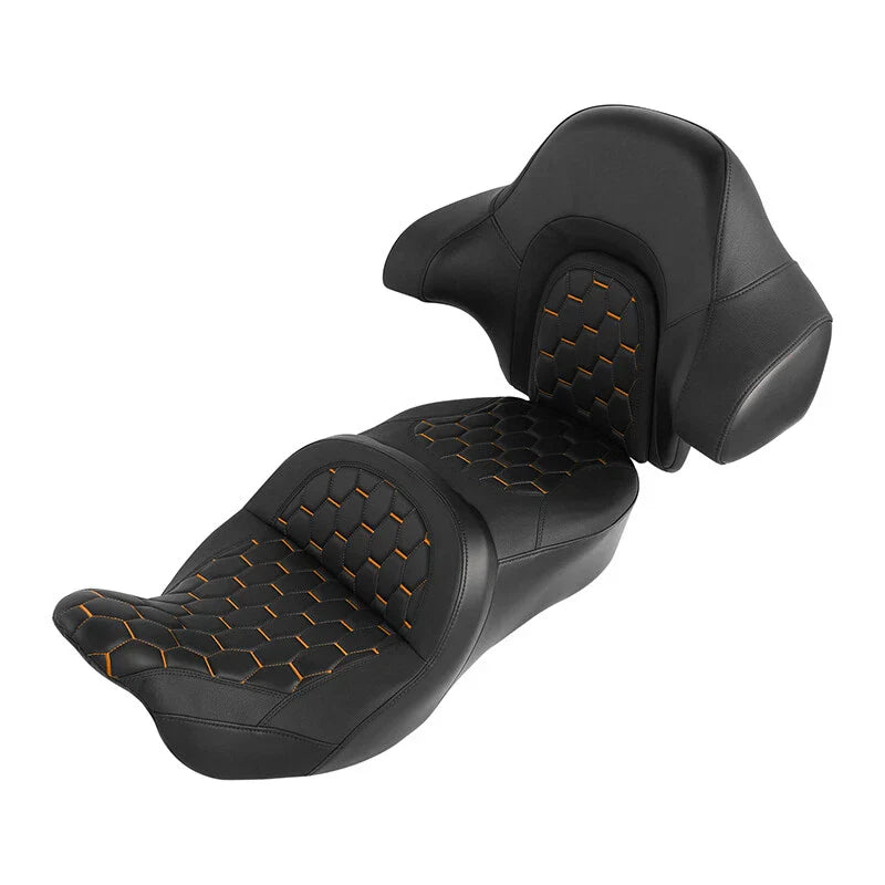 Hammock Seat w/ King Backrest Fit For Harley Touring Street Glide 14-23