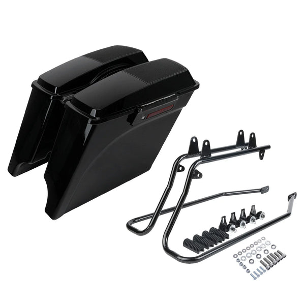5" Stretched Hard Saddlebags Speaker Lid Bracket Fit For Harley Softail 1984-17
