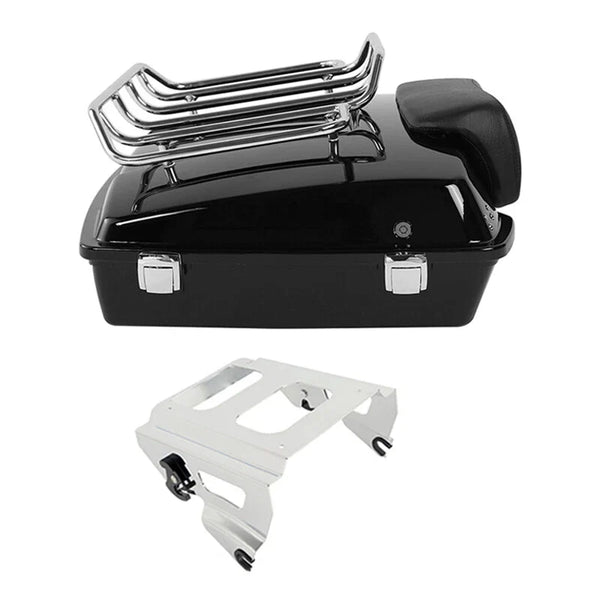 Razor Trunk Backrest Rack Solo Mount Fit For Harley Touring 09-13