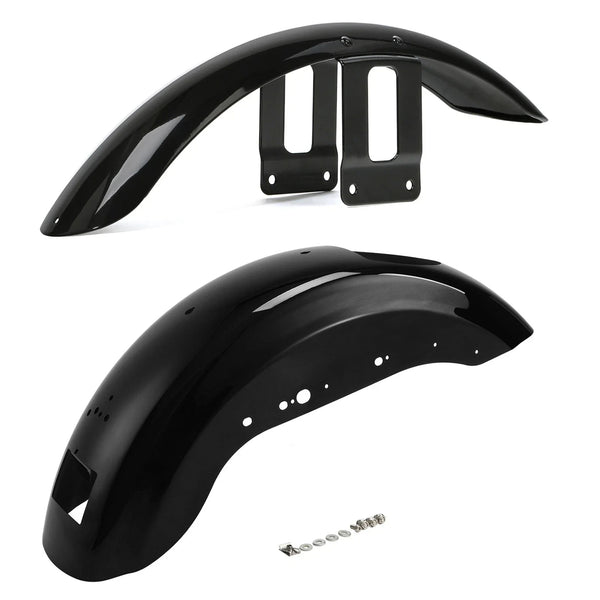 Vivid Black Front & Rear Fender Fit For Harley Sportster 883 1200 2007-2009 2008