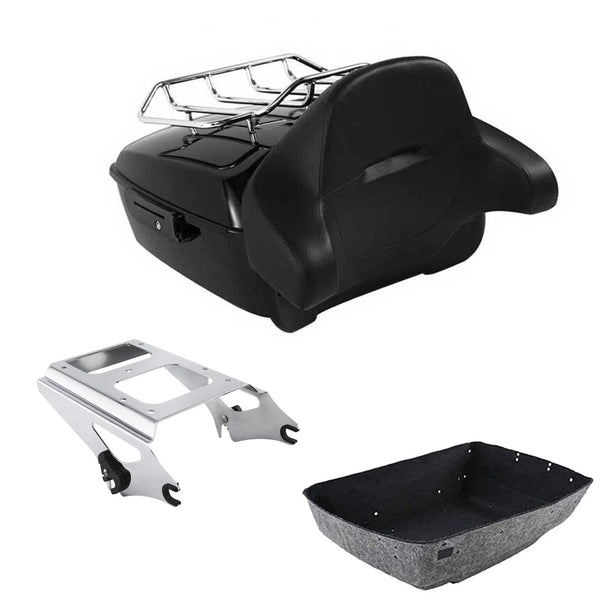 King Tour Trunk Luggage Backrest Mounting Rack Fit For Harley Touring 2009-2013