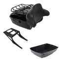 King Trunk Backrest Rack Mount Fit For Harley Fatboy 2008-2017