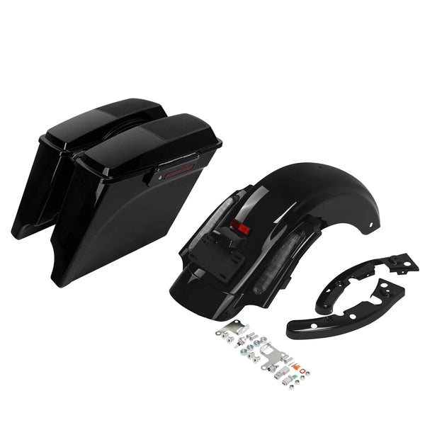 5" Stretched Saddlebags 6X9" Speaker Lid & Fender Fit For Harley Road King 09-13