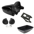 King Trunk Mount Rack Speakers Backrest Fit For Harley Touring Road Glide 14-26