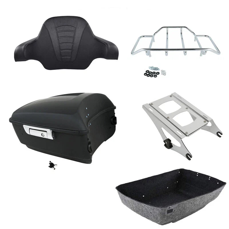 Matte King Trunk Backrest Mount Fit For Harley Touring Electra Glide 2014-2026