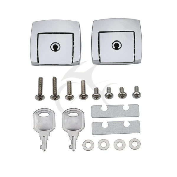 Chrome Trunk Latch Cover Fit For Harley Touring Road King Glide 1998-2013