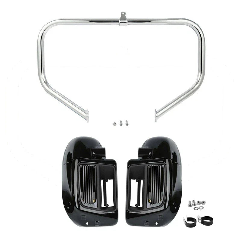 Lower Vented Fairings Water-Cooled Engine Bar Fit For Harley Street Glide 14-24