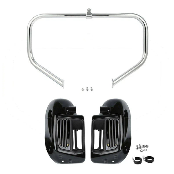 Lower Vented Fairings Water-Cooled Engine Bar Fit For Harley Street Glide 14-24