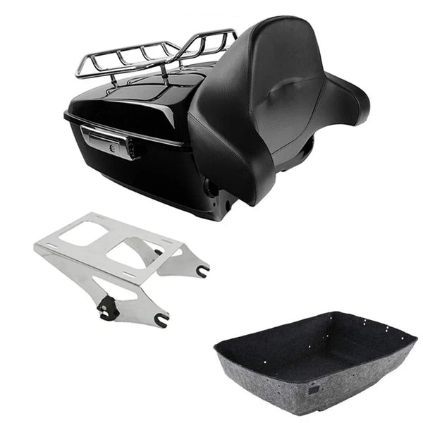 King Trunk Rack Backrest Mount Rack Fit For Harley Street Glide Touring 2014-26