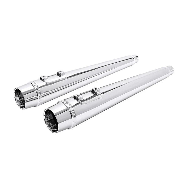Chrome 4" Slip on Megaphone Mufflers Exhaust Pipe Fit For Harley Touring 95-2016