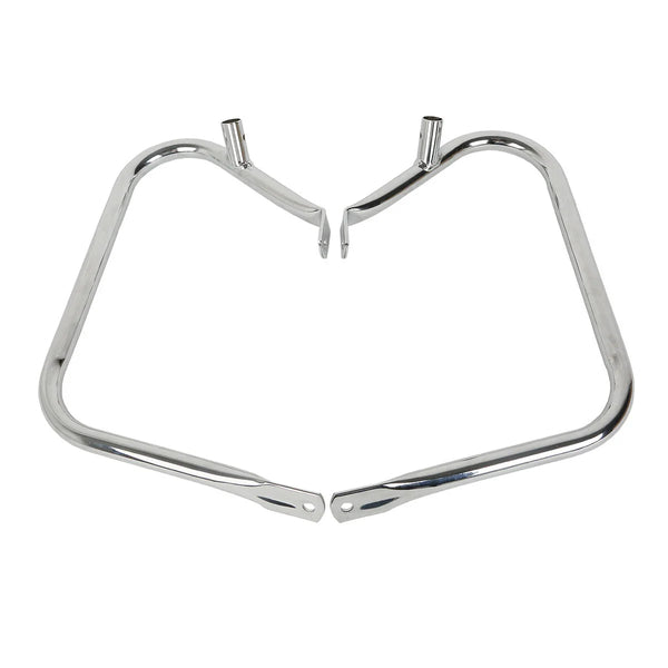Chrome Saddlebag Guard Bracket Fit For Harley Touring Road Street Glide 97-13 12
