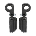1 1/4" Black Highway Engine Guard Footpeg Footrest Mount Clamps Fit For Harley