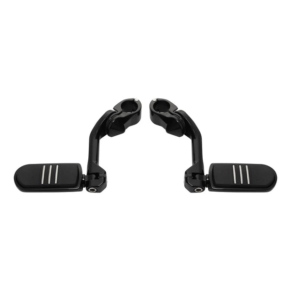 32mm Long Angled Highway Guard Bar Footpeg Peg Mount Fit For Harley Street Glide