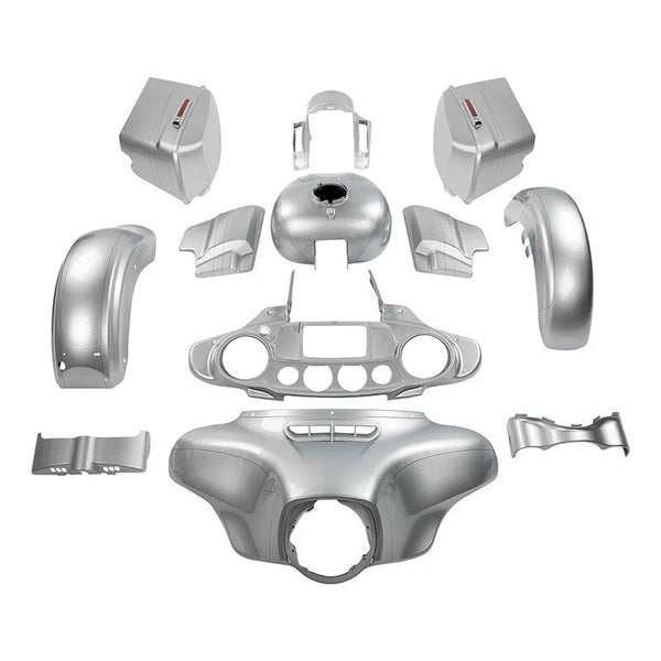 Fairing Body Work Kit Fit For Harley Street Glide 14-24 Brilliant Silver Pearl