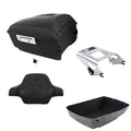 Matte Black King Trunk Backrest Mount Rack Fit For Harley Touring Glide 09-2013