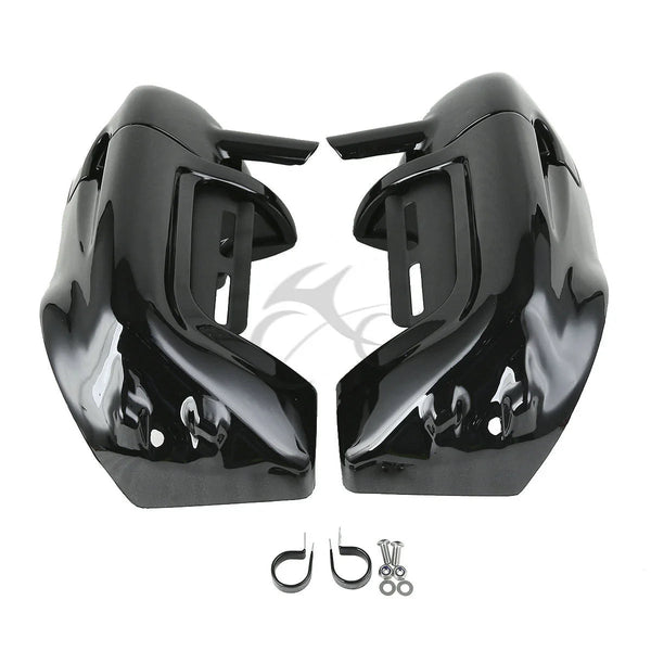 Vivid Black Lower Vented Fairings Fit For Harley Touring Electra Glide 1983-2013