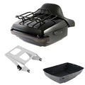 King Trunk Backrest Mount Rack LED Tail Light Fit For Harley Road Glide 14-2026