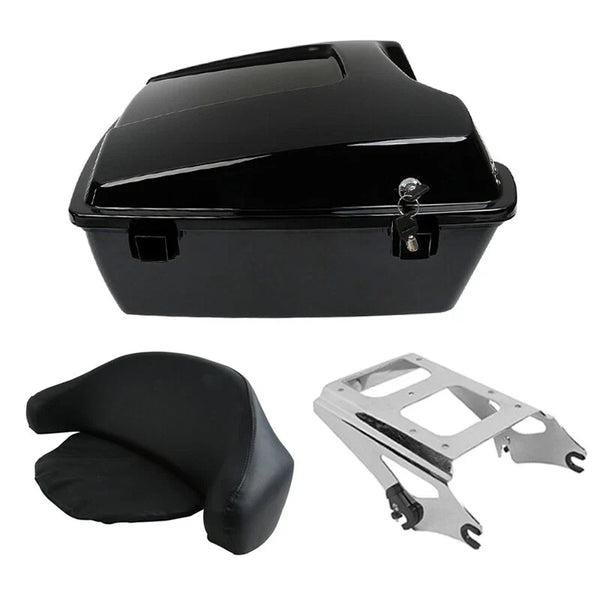 Chopped Trunk Pad Mount Rack Fit For Harley Touring Electra Glide 2009-13