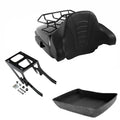 Black Chopped Trunk Pad Mount Rack Fit For Harley Softail Heritage Classic 18-26