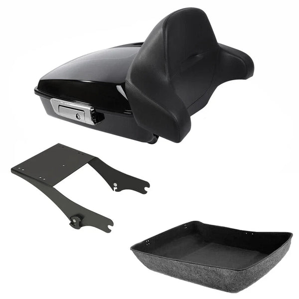 Chopped Trunk Backrest Mount Rack Fit For Harley Touring 1997-2008