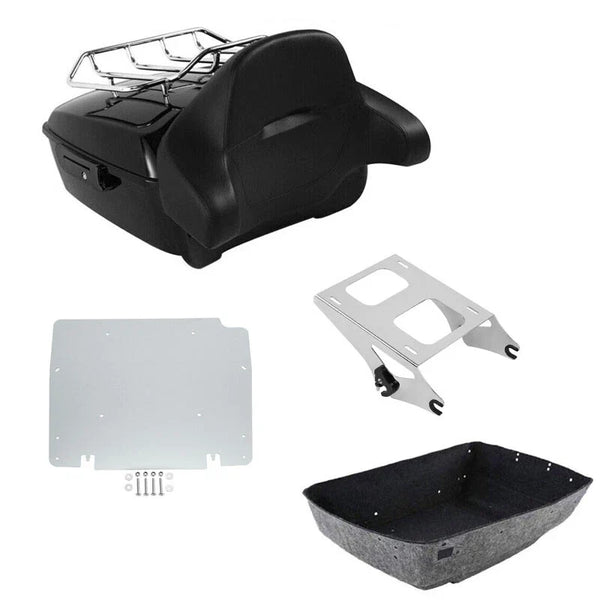 King Trunk Pad Mount Rack Plate Fits For Harley Touring Street Road Glide 14-26