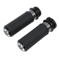 Black Electric 1" Handlebar Bar Hand Grips For Harley Touring Flht Softail Dyna