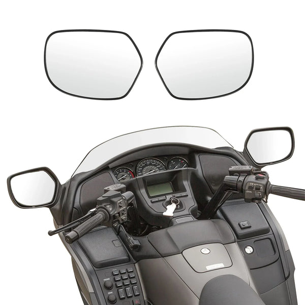 Pair Clear Rear View Side Mirrors Glass Fit For Honda GoldWing GL1800 2001-2017