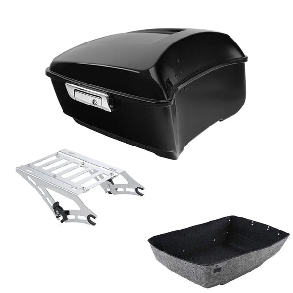 King Trunk Two-Up Mount Rack Fit For Harley Touring Street Road Glide 2014-2026