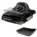 Chopped Trunk Backrest Rack LED Light Fit For Harley Touring Road Glide 14-26 25