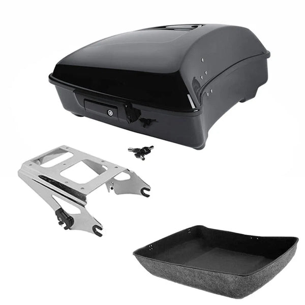 Chopped Trunk Two Up Mount Rack Fit For Harley Touring Flhx 09-13