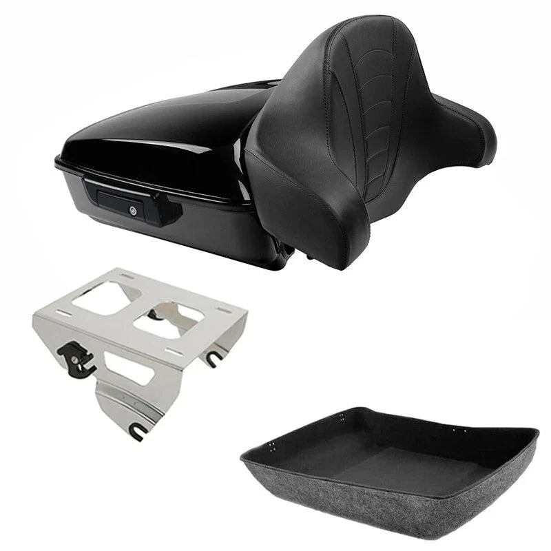 Chopped Trunk Luggage Backrest Solo Mount Rack Fit For Harley Touring 2014-2026