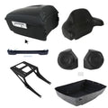 King Trunk Backrest Speakers Tail Light Mount Fit For Harley Fat Boy 08-17