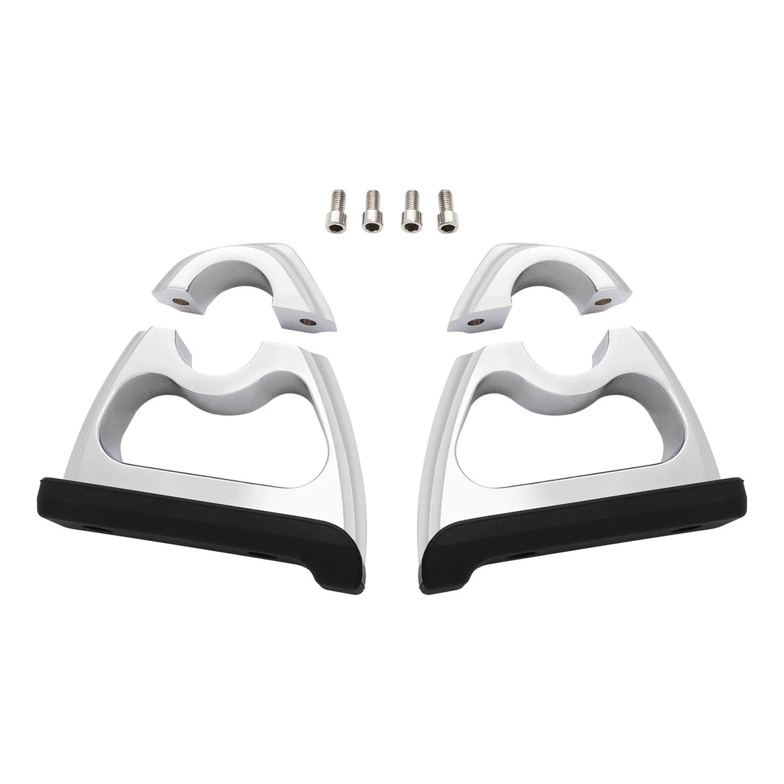 Toe Rests Foot Pegs 1 1/4" Engine Guard Fit For Harley Street Glide Softail Dyna