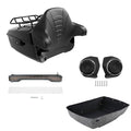 King Trunk Pad Rack Light Speakers Fit For Harley Electra Road Glide 14-26 Black