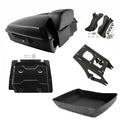 Black Chopped Trunk Backrest Mount Plate Fit For Harley Touring models 2014-2026