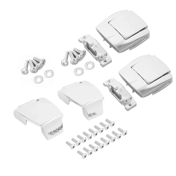 Chrome Razor Chopped Trunk Latch Hinges Fit For Harley Touring 88-2013