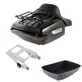 King Trunk Backrest Mount Rack Light Fit For Harley Touring Street Glide 2014-26