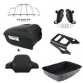 Matte King Trunk Backrest Pad Rack Mount Docking Fit For Harley Touring 09-13