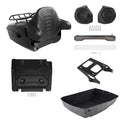 King Trunk Backrest Mount Rack Speakers Light Fit For Harley Street Glide '14-26