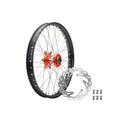 Tusk Impact Complete Front Wheel Package 21 x 1.60 Black Rim/Silver Spoke/Orange