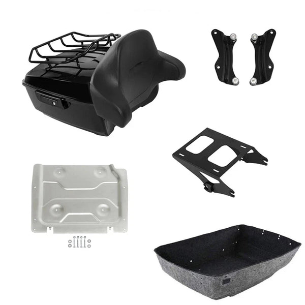 King Trunk Pad Mount Rack Plate Docking Fit For Harley Touring Fltrx 14-26 Black