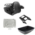 King Tour Trunk Backrest Pad Mount Rack Plate Fit For Harley Street Glide 14-26