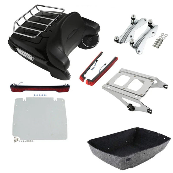 King Trunk Pad Rack Light Speakers Mount Docking Kit Fit For Street Glide 14-26