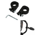 Black 1-1/4" Highway Engine Guard Bar Foot Pegs Mount Kit Fit For Harley Touring