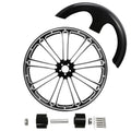 30" Front Wheel Rim & Dual Disc Hub Fender Fit For Harley Touring ABS 1997-2021