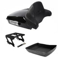 Chopped Trunk Backrest Pad Solo Mount Fit For Harley Sport Glide Flsb 18-25