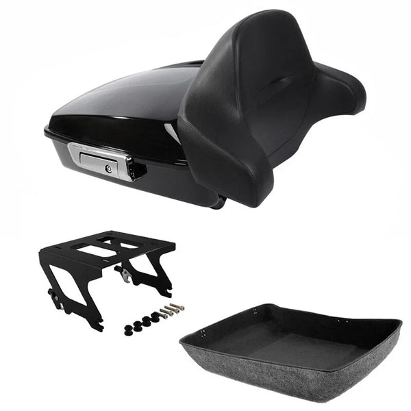Chopped Trunk Backrest Pad Solo Mount Fit For Harley Sport Glide Flsb 18-25