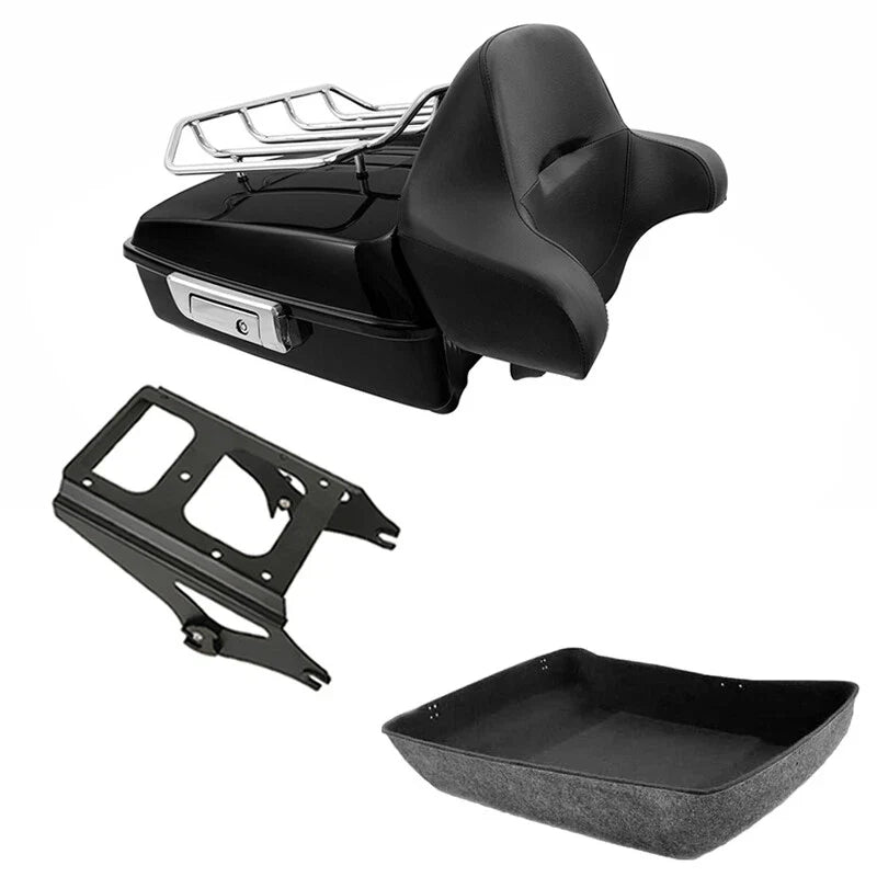 Chopped Trunk Rack Backrest Mount Fit For Harley Touring Road Glide 09-13