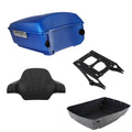 King Trunk Backrest Mount Rack Fit For Harley Cvo Road Glide 14-26 Electric Blue