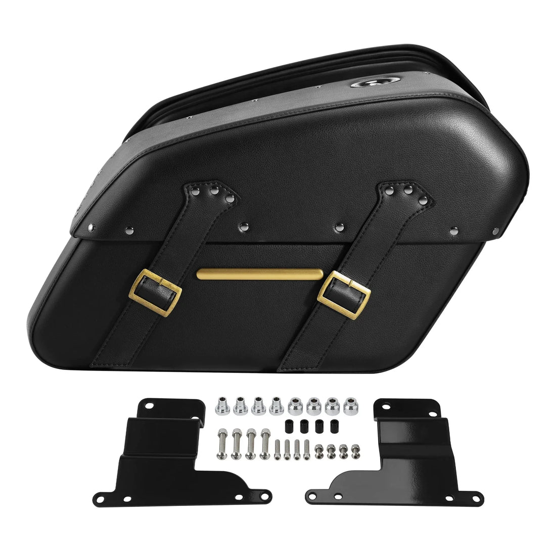 Black Saddlebags Side Bag Mount Kit Fit For BMW R18 Classic 2021-2024
